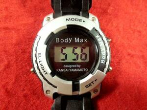 EC5D9）◎完動腕時計 送料無料(定形外)★山本寛斎 Body Max ボディマックス★デジタル クロノグラフ