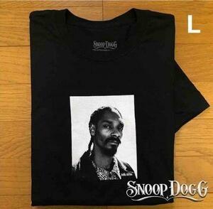 売切り【正規新品】スヌープドッグ snoop dogg Tシャツ トップス カットソー フォトプリントT【L】黒 新品 アメリカ買い付け 180718