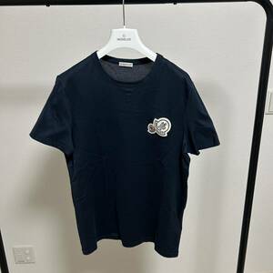 【最安値】MONCLER モンクレール　ダブルワッペン　半袖Tシャツ　ネイビー　M