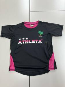 ATHLETA アスレタ サッカー トレーニング シャツ 140 130 ★★黒×ピンク★★ 子供 フットサル