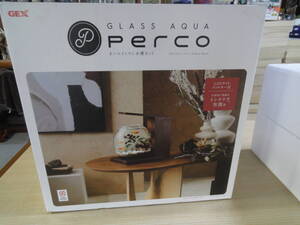 【GEX 屋内用鑑賞魚飼育用水槽セット GLASS AQUA Percoグラスアクアぺルコ T-WH/B-Dark Wood】未使用品