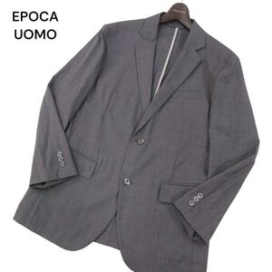 EPOCA UOMO エポカ ウォモ 通年 背抜き★ アンコン テーラード ジャケット Sz.50　メンズ グレー　I4T00754_3#O