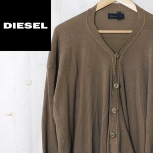 ディーゼルブラックゴールドDIESEL BLACK GOLD■ウール ニットカーディガン 前下がり ボレロ■S■カーキ系 ※NK3523285