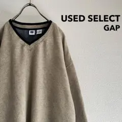 古着 “GAP” V Neck Fleece Pullover (beige)