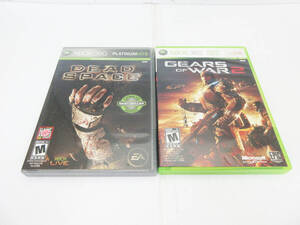 G2612●XBOX 360用ソフト 2枚●DEAD SPACE + GEARS OF WAR 2●TPS●MATURE 17+●EPIC / EA●宇宙 エイリアン●海外版