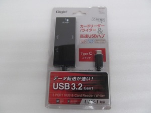 【未使用】 ナカバヤシ ナカバヤシ株式会社 COM-C3SD073BK USB3.2Gen1Type-C3 ポートコンボハブ