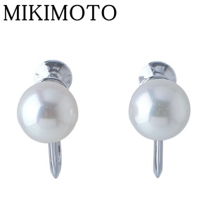 ミキモト パール イヤリング アコヤパール7.8mm K14WG MIKIMOTO【18858】