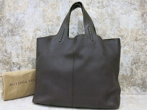 ■極美品■BOTTEGA VENETA ボッテガ ヴェネタ■イントレチャート■カーフ レザー 本革■トート バッグ■ダークブラウン■肩掛け■D11937