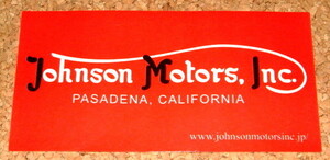 新品 非売品 デッドストック Johnson Motors ジョンソンモータース ライセンス ロゴ ステッカー (赤) Triumph トライアンフ TOYs McCOY