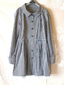 Courreges/クレージュ/イトキン/ストレッチ ブラウス/シャツ チュニック/日本製/38/黒・白