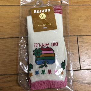 新品未使用　Burano 靴下 19～21cm りんご