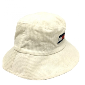 【新品】トミーヒルフィガーゴルフ ハット 白 コーデュロイ 60cm ゴルフウェア 2023年モデル Tommy Hilfiger Golf