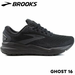 新品 未使用 ブルックス ランニングシューズ レディース 25.0cm BROOKS GHOST16 BRW4072 ブラック ゴースト16 ランニングシューズ マラソン