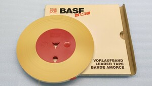 【倉庫整理】未使用 BASF by EMTEC 5号 1/4インチ幅(6.3mm) 820ft. (250m) リーダーテープ リールテープ[NOS LEADER TAPE for REEL DECK]