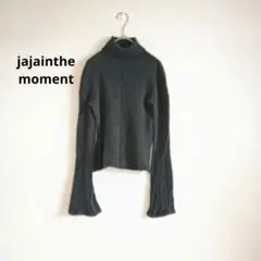 jajainthemoment 長袖 タートルネック ニット【S】ウール 黒