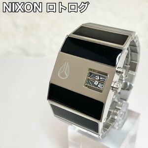 NIXON ニクソン ROTOLOG ロトログ 腕時計 黒 ブラック スクエア シルバー 銀