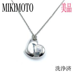 希少 MIKIMOTO ミキモト ハート フルハート ネックレス ペンダント アクセサリー シルバー SV 刻印