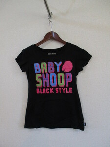 BabyShoop黒プリントTシャツ（USED）61518