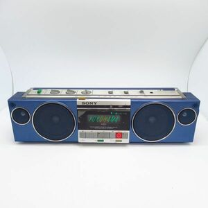 SONY ソニー CFS-F10 ラジカセ FM/AM カセットデッキ ステレオ STEREO ラジオカセット 昭和レトロ　青　ブルー　本体のみ 　【現状品】