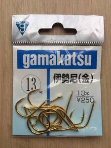 小物から大物まで多彩な魚種に対応！　(がまかつ) 　伊勢尼　金　13号　税込定価275円　