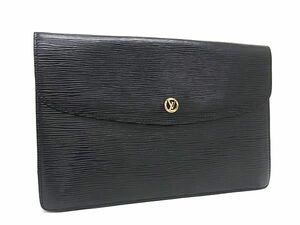 1円 ■美品■ LOUIS VUITTON ルイヴィトン M52652 エピ モンテーニュ27 クラッチバッグ セカンドバッグ ノワール ブラック系 AX3348