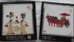 皮影戯?「ピーインシ-」中国影絵芝居　２品セット　　お値下げ