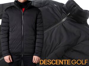 ●デサントゴルフ DESCENTE GOLF●美品　ニットパディング 中わたジャケット　ブラック/L　定価31900円