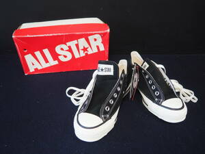 未使用 スニーカー CONVERSE ALL STAR CANVAS AS J OX BLACK 24.5 箱入り コンバース 黒 靴