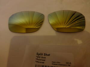 ★オークリー SPLIT SHOT スプリット ショット 用 カスタム偏光レンズ GOLD Polarized 新品 OO9416