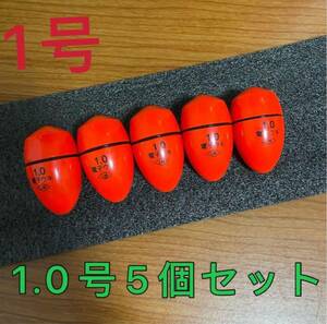 5個1.0号 赤色電気ウキセット（対応電池なし）
