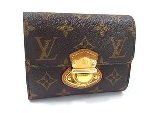 1円 LOUIS VUITTON ルイヴィトン M60211 モノグラム ポルトフォイユ・ジョイ 三つ折り 財布 ウォレット ブラウン系 FE6833