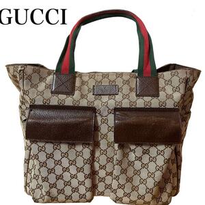 グッチ GUCCI シェリー GGキャンバス ショルダー トート バッグ 鞄