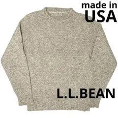 アメリカ製 L.L.Bean エルエルビーン ウールセーター ニット M 生成