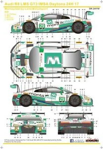 SKデカール SK24118 1/24 アウディ R8 LMS GT3 IMSA デイトナ 24H 17 #29 Land Motorsport