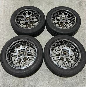 美品 BBS RP004 ダイヤモンドブラック 6j +45 16インチ YOKOHAMA ADVAN FLEVA 195/55R16 コンパクトカー 軽自動車 PCD100 4H 