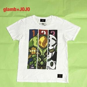 【希少】glamb×JOJO　コラボTシャツ　エコーズ　グラム　ジョジョ　クルーネック　ユニセックス　ダブルネーム　ブランドロゴ　広瀬康一