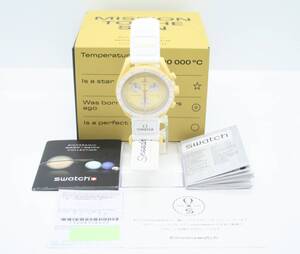 ★【美品/稼働品】OMEGA SWATCH Speedmaster Mission to Sun Quartz Watch オメガスウォッチ クォーツ スピードマスター ★ #W048