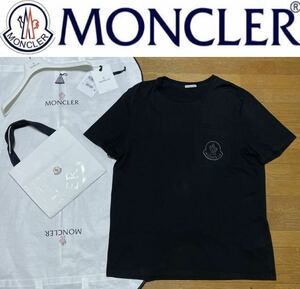 新作★MONCLER Pocket Tee モンクレール ポケットTシャツ 半袖カットソー ホワイト サイズXL 定価55000円