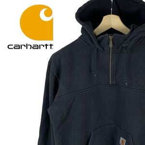 10M475◯ 90s 00s carhartt カーハート ヴィンテージ ブラック ハーブジップ フーディ プルオーバーパーカー M