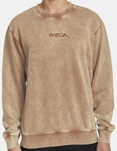 RVCA Mineral Crewneck Sweatshirt Camel S トレーナー