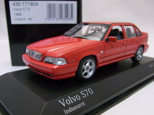 ★マニア垂涎!★VOLVO S70 1998 Indiana Red 1/43【ボルボ セダン】★極美品!★検:V40 V50 V60 V70 V90 850 240 740 940 960 S40 S60 S90★