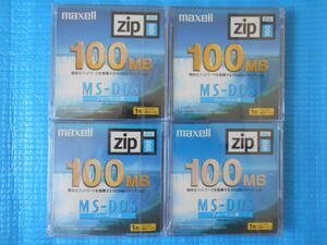 maxell zip 100MB MS-DOS 4枚「未使用・未開封」