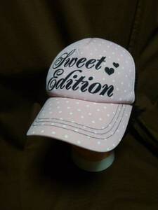 ◆◆Sweet Edition メッシュキャップ　(ピンク×黒)C13