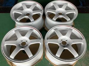 1台分 限定 在庫 RAYS VOLR RACING TE37 SAGA S-plus 18x8.5J +46 9.5J +44 5H 100 4本 レイズ ボルクレーシング 鍛造 ホワイト 86 BRZ