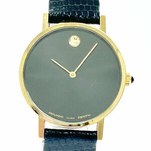 【1円スタート】【箱付き】ZENITH ゼニス MOVADO モバード 20.2320.305 GP×SS ブラック文字盤 手巻き ボーイズ腕時計 316706