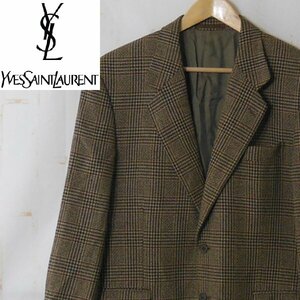 イヴサンローランYVES SAINT LAURENT pour homme■ウールテーラードジャケット　オンワード樫山■98-88-175■ブラウン系 ※NK4n12048