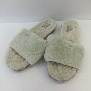 ◇ UGG アグ COZETTE ふわふわ かわいい シンプル スライドサンダル サイズ24 ライトグリーン系 レディース E 1404240004528