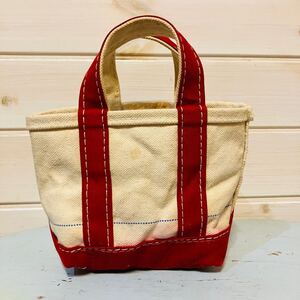 ★希少★ ヴィンテージ L.L.BEAN LLビーン エルエルビーン デラックス DELUXE BOAT&TOTE トートバッグ トート USA製 レア ミニ 