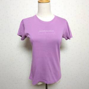 582 良品 アルマーニ エクスチェンジ AIX 半袖シャツ Tシャツ ワインカラー系 Sサイズ コーマコットン クルーネック USED レディース 