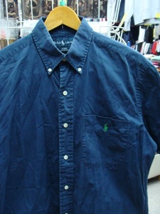 Polo Ralph Lauren ポロラルフローレン 半袖BDシャツ ネイビー (M)